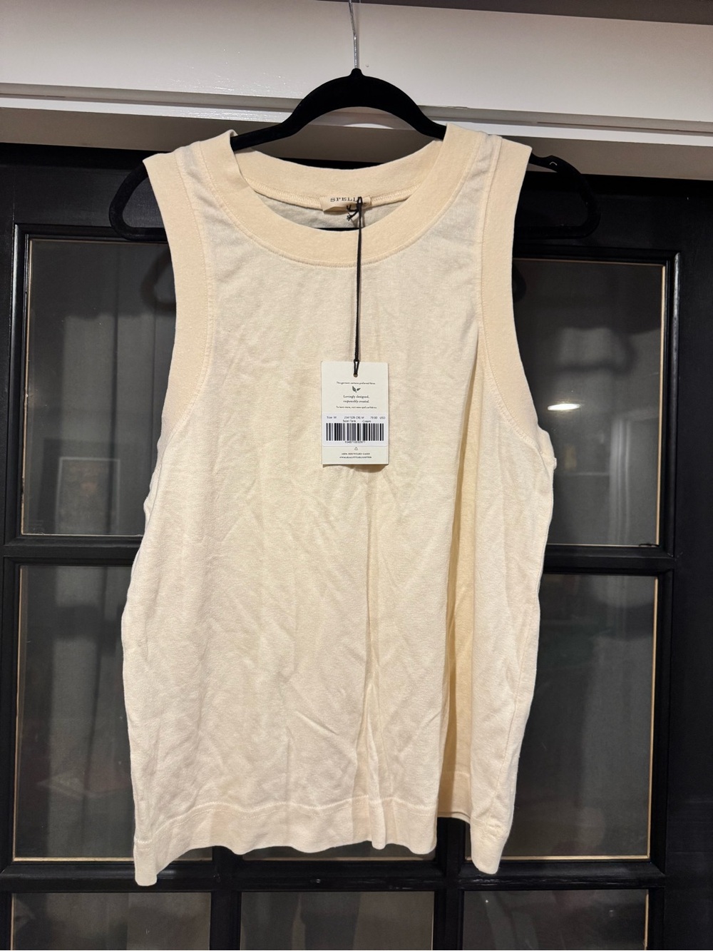 Spell SOLEIL Cream Ribbed Tank Top